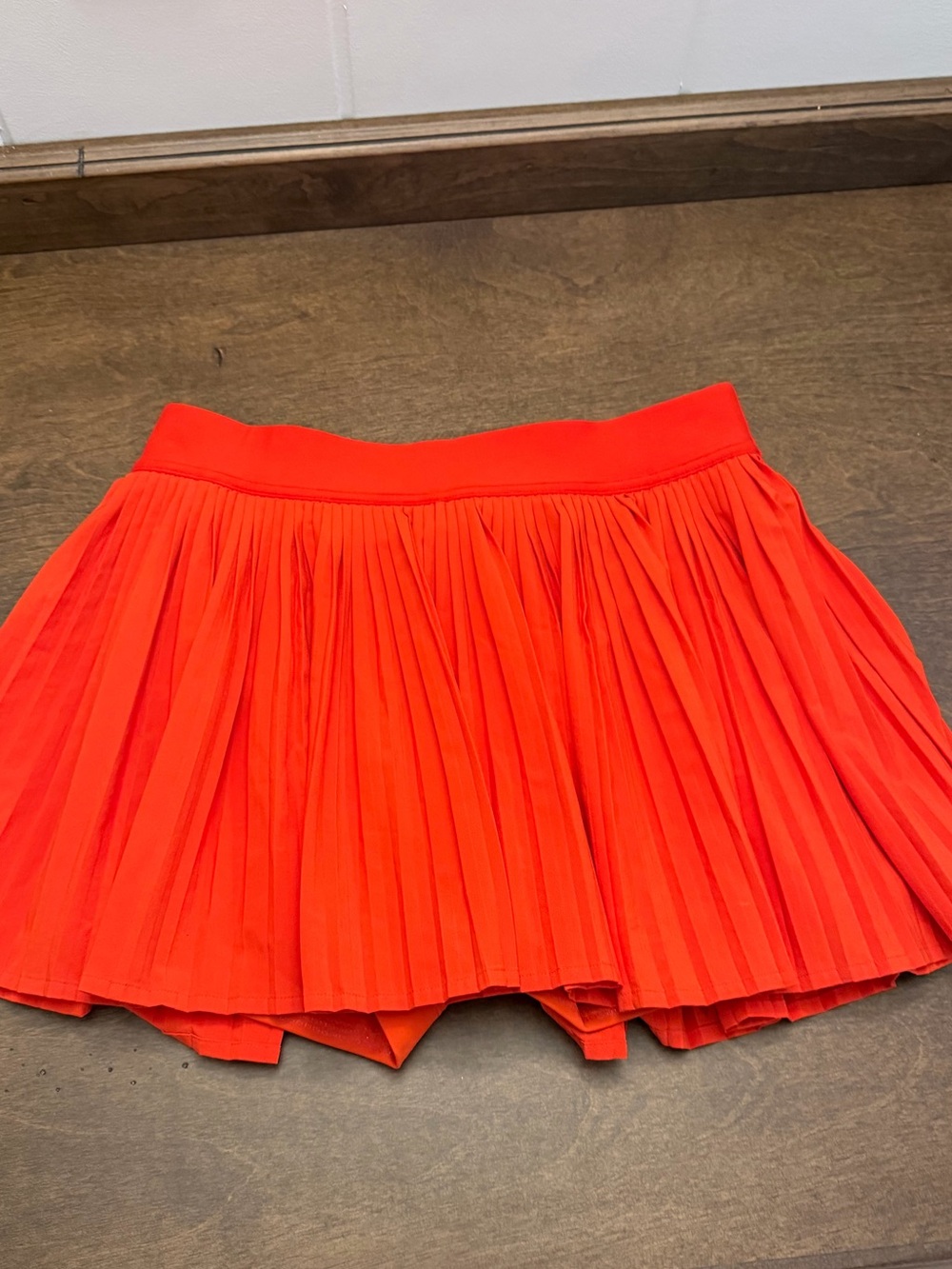 lululemon athletica Bright Red Pleated Skater Skirt